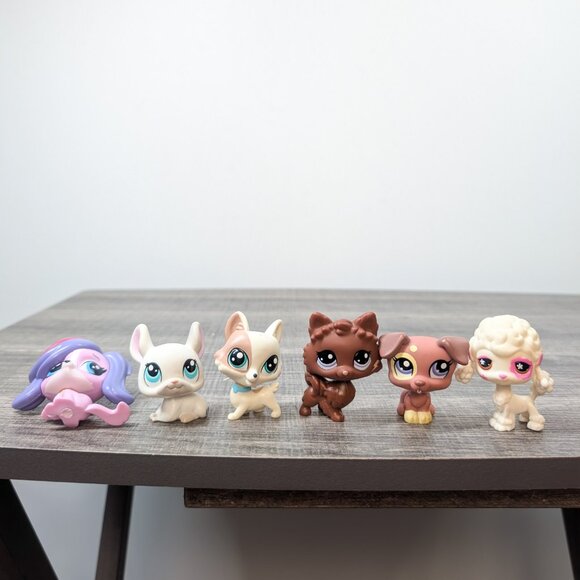 Vintage LPS Littlest‎ Pet Shop Dog Lot Collectible Y2K Chinchilla - Picture 1 of 6